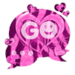 GO SMS Pink Theme Heart Zebra Android-appikon APK