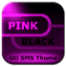 Ikona aplikace GO SMS Pink Black Neon Theme pro Android APK